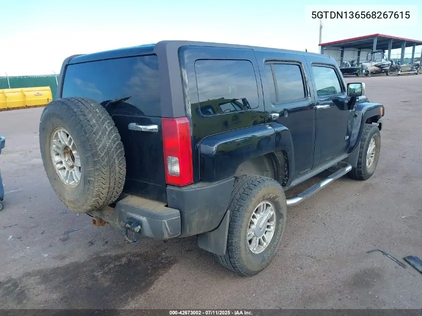 2006 Hummer H3 Suv VIN: 5GTDN136568267615 Lot: 42673002