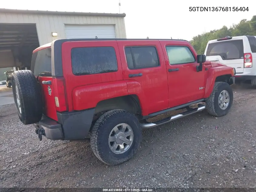 2006 Hummer H3 Suv VIN: 5GTDN136768156404 Lot: 42723654