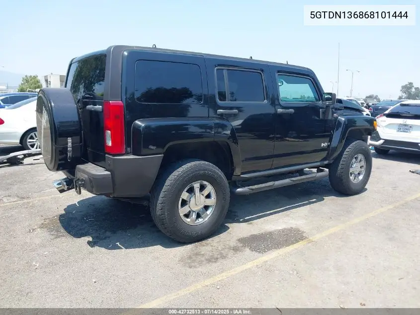2006 Hummer H3 Suv VIN: 5GTDN136868101444 Lot: 42732513