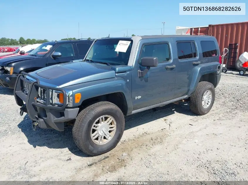 2006 Hummer H3 Suv VIN: 5GTDN136868282626 Lot: 42733449