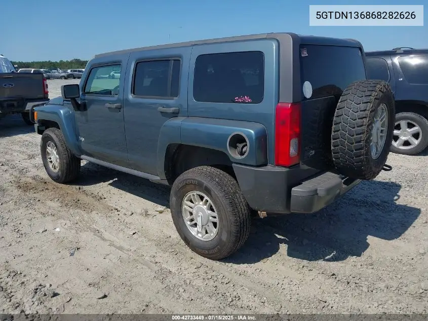 2006 Hummer H3 Suv VIN: 5GTDN136868282626 Lot: 42733449