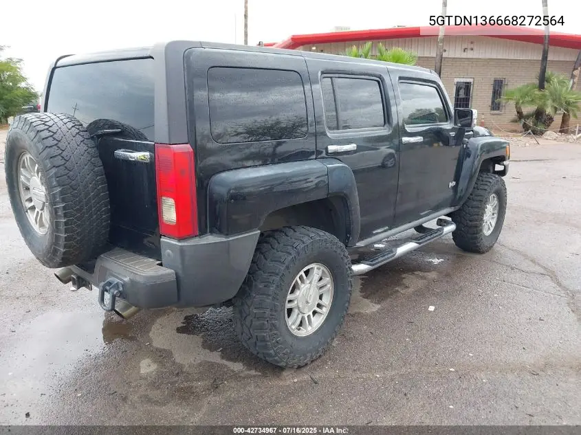 2006 Hummer H3 Suv VIN: 5GTDN136668272564 Lot: 42734967