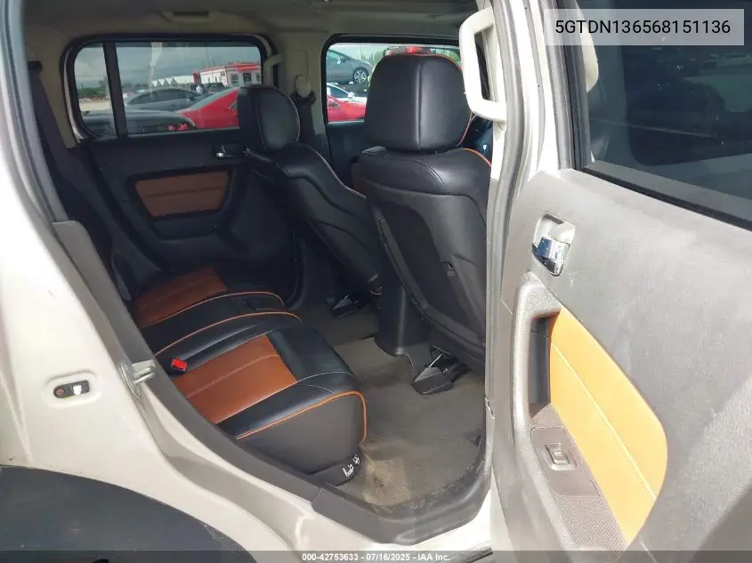 2006 Hummer H3 Suv VIN: 5GTDN136568151136 Lot: 42753633