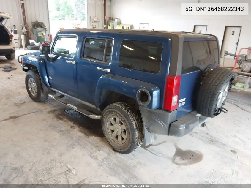 2006 Hummer H3 Suv VIN: 5GTDN136468222343 Lot: 42765914