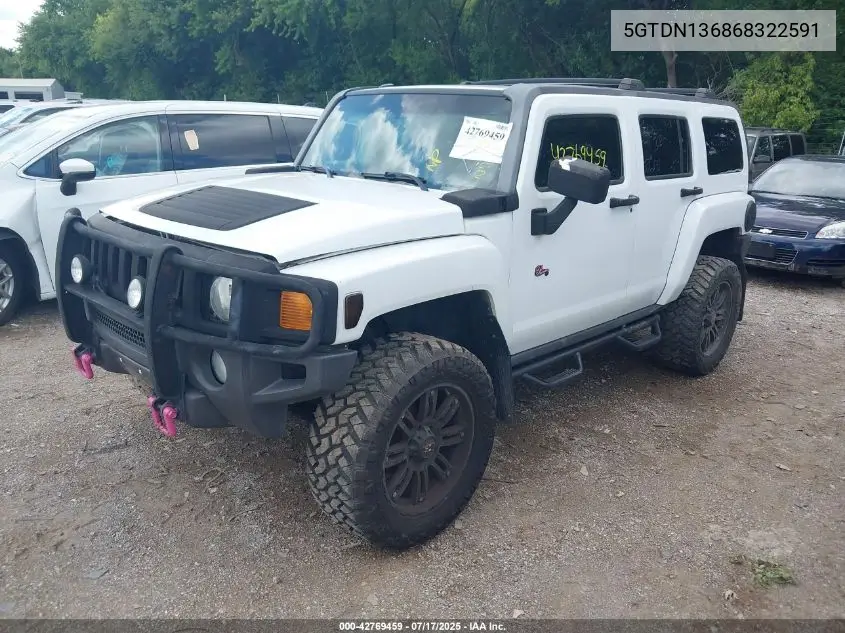 2006 Hummer H3 Suv VIN: 5GTDN136868322591 Lot: 42769459