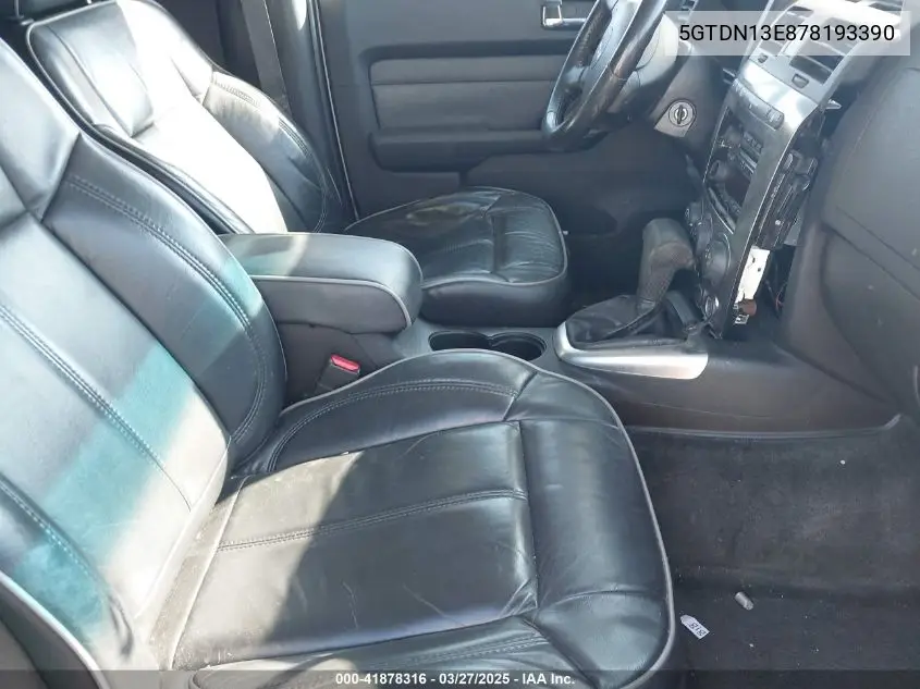 2007 Hummer H3 Suv VIN: 5GTDN13E878193390 Lot: 41878316