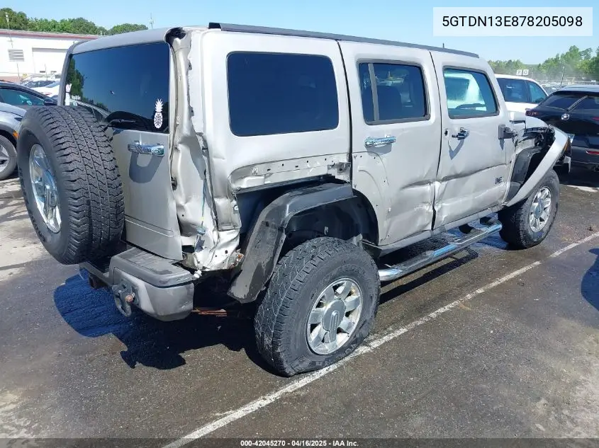 2007 Hummer H3 Suv VIN: 5GTDN13E878205098 Lot: 42045270