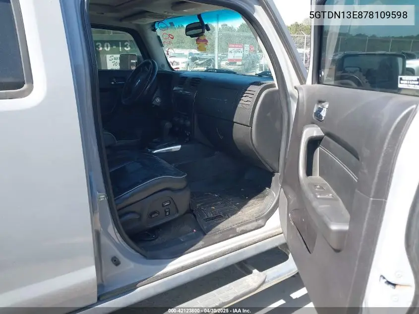 2007 Hummer H3 Suv VIN: 5GTDN13E878109598 Lot: 42123800