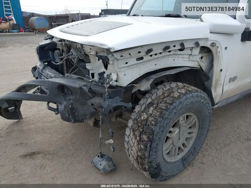 2007 Hummer H3 Suv VIN: 5GTDN13E378184984 Lot: 42151379