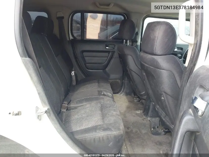 2007 Hummer H3 Suv VIN: 5GTDN13E378184984 Lot: 42151379