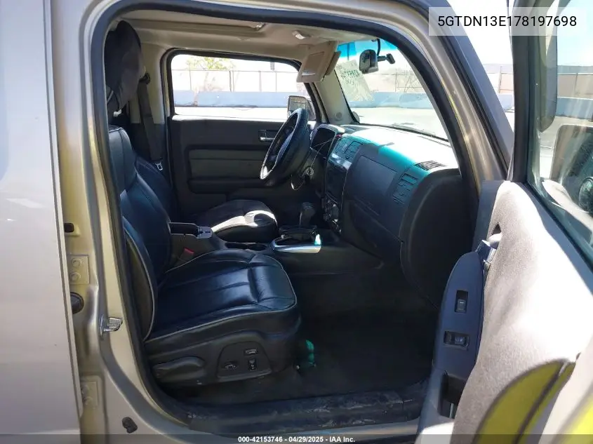 2007 Hummer H3 Suv VIN: 5GTDN13E178197698 Lot: 42153746