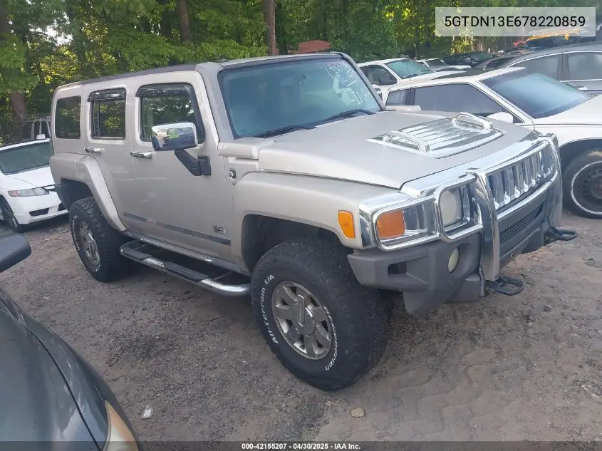 2007 Hummer H3 Suv VIN: 5GTDN13E678220859 Lot: 42155207