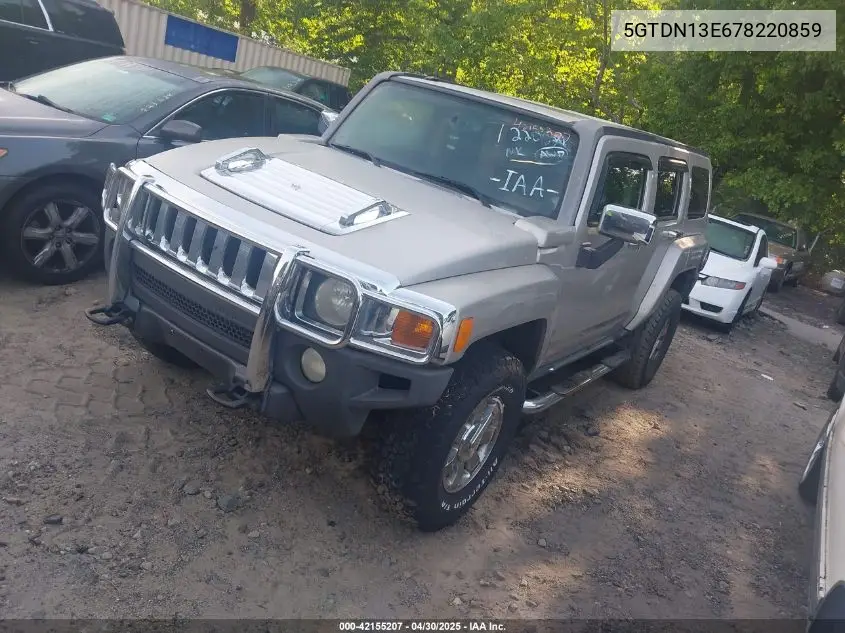 2007 Hummer H3 Suv VIN: 5GTDN13E678220859 Lot: 42155207