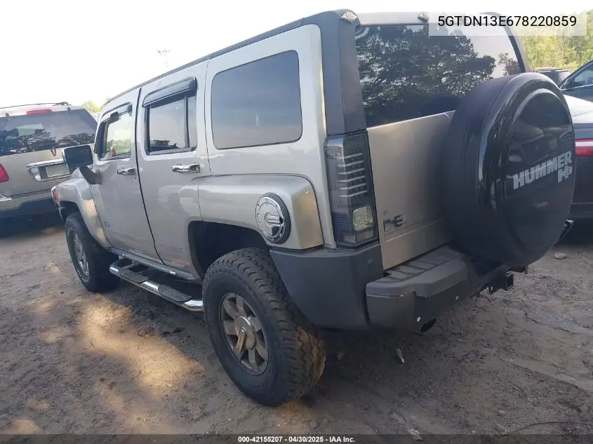 2007 Hummer H3 Suv VIN: 5GTDN13E678220859 Lot: 42155207