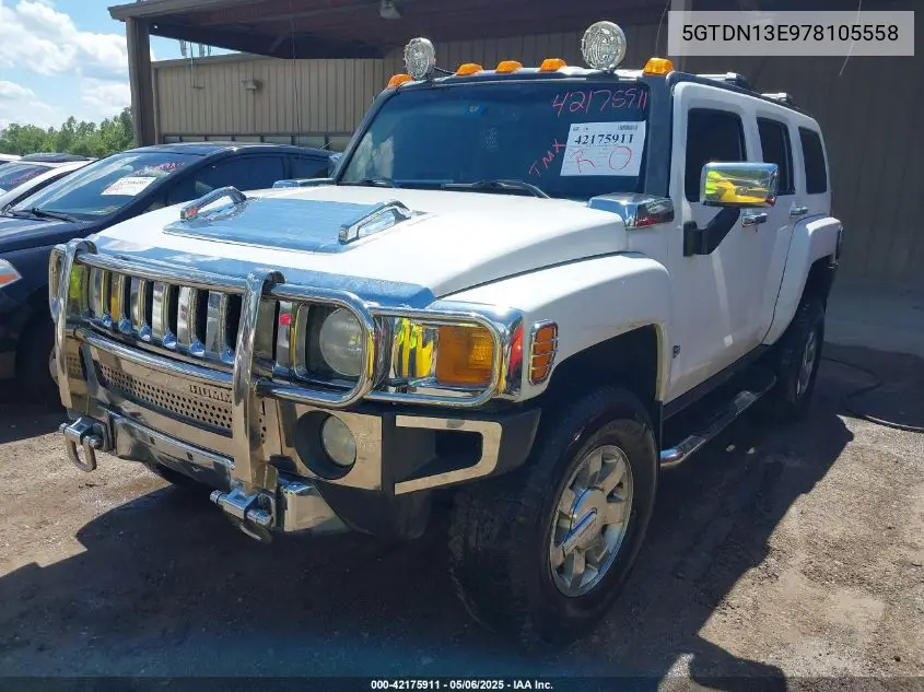 2007 Hummer H3 Suv VIN: 5GTDN13E978105558 Lot: 42175911