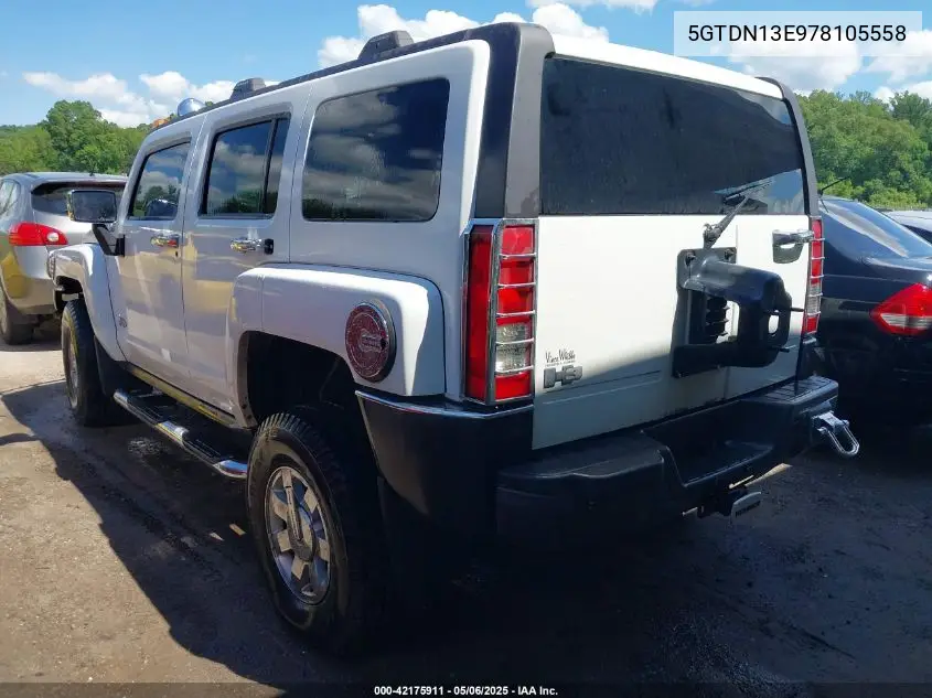 2007 Hummer H3 Suv VIN: 5GTDN13E978105558 Lot: 42175911