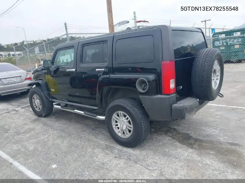 2007 Hummer H3 Suv VIN: 5GTDN13EX78255548 Lot: 42205768