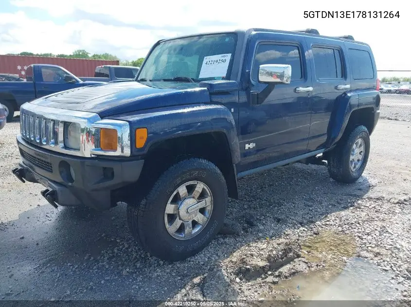 2007 Hummer H3 Suv VIN: 5GTDN13E178131264 Lot: 42219250
