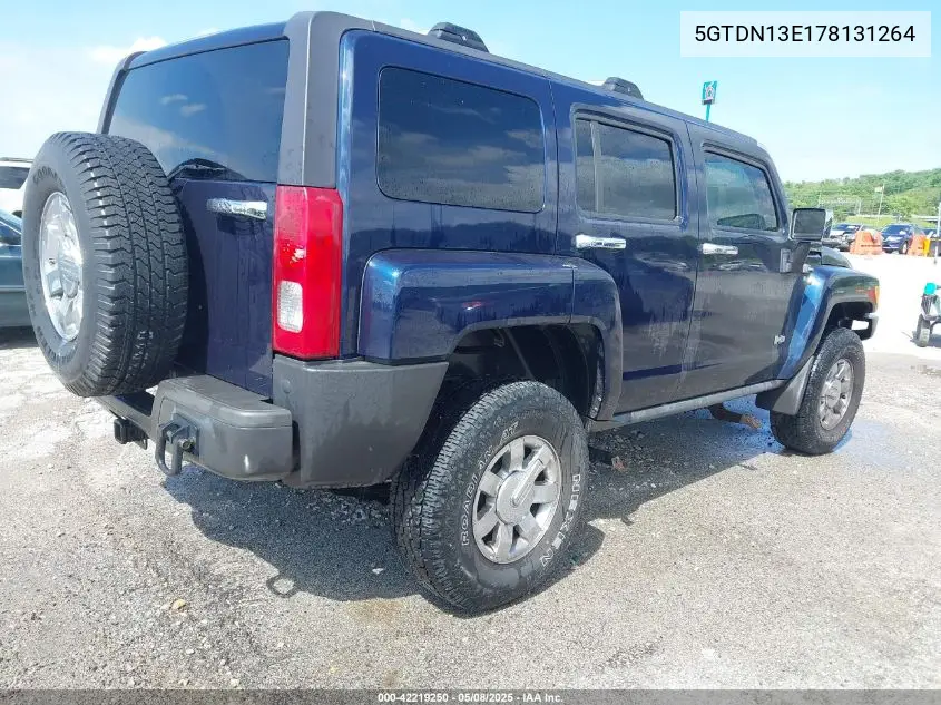 2007 Hummer H3 Suv VIN: 5GTDN13E178131264 Lot: 42219250