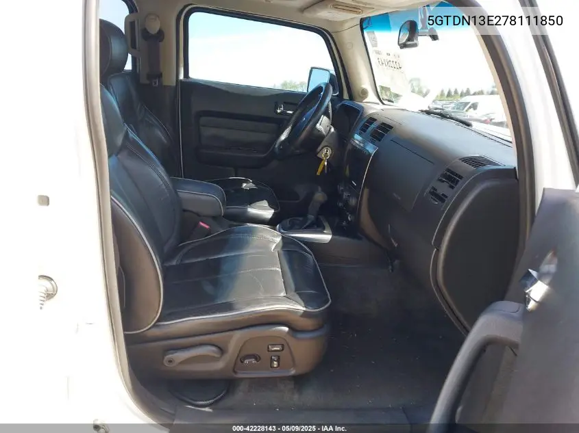 2007 Hummer H3 Suv VIN: 5GTDN13E278111850 Lot: 42228143