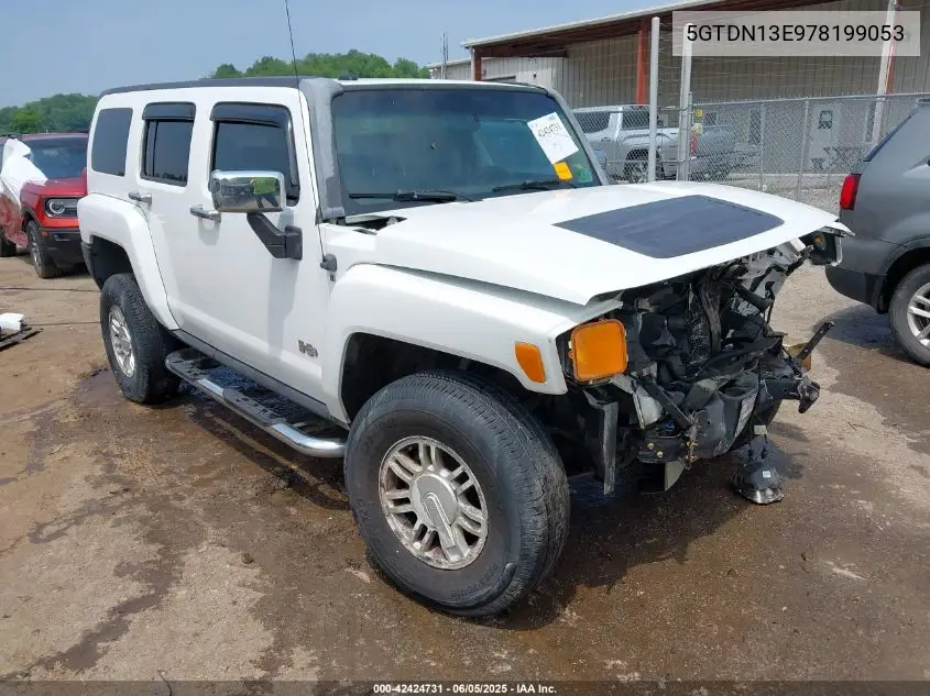 2007 Hummer H3 Suv VIN: 5GTDN13E978199053 Lot: 42424731