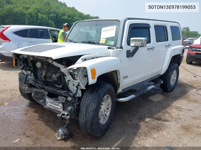 2007 Hummer H3 Suv VIN: 5GTDN13E978199053 Lot: 42424731