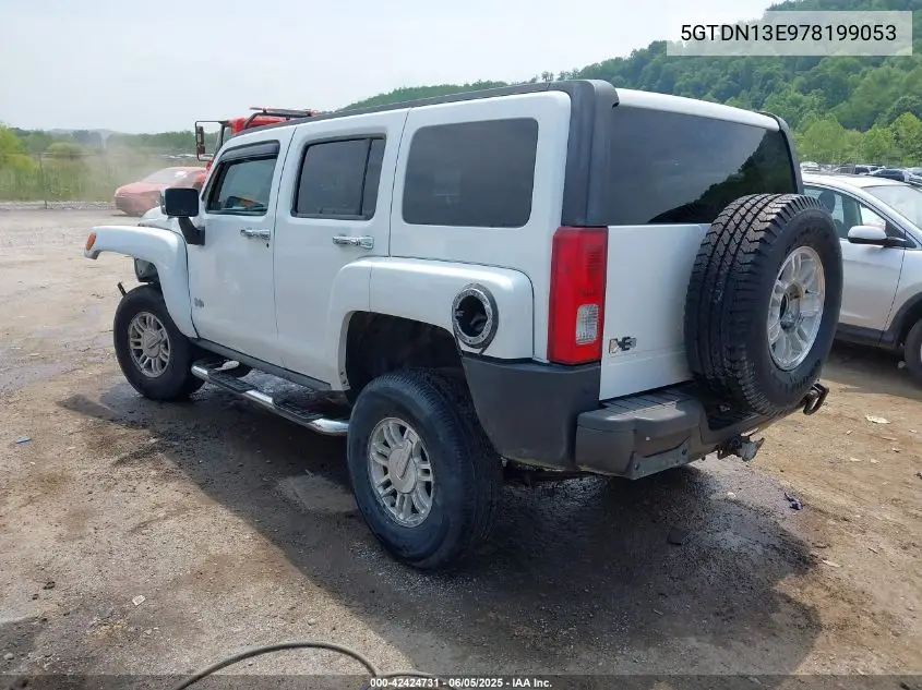2007 Hummer H3 Suv VIN: 5GTDN13E978199053 Lot: 42424731
