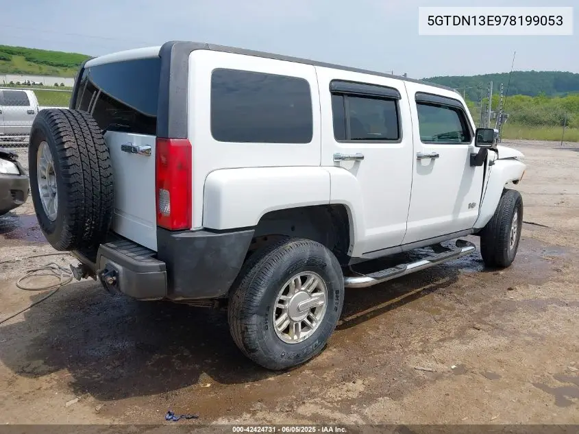 2007 Hummer H3 Suv VIN: 5GTDN13E978199053 Lot: 42424731