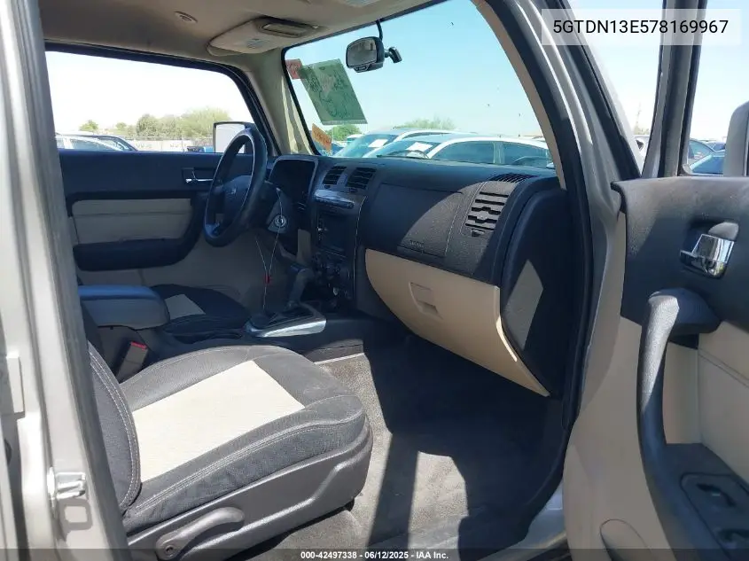 2007 Hummer H3 Suv VIN: 5GTDN13E578169967 Lot: 42497338