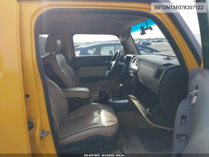 2007 Hummer H3 Suv VIN: 5GTDN13E078207122 Lot: 42518029