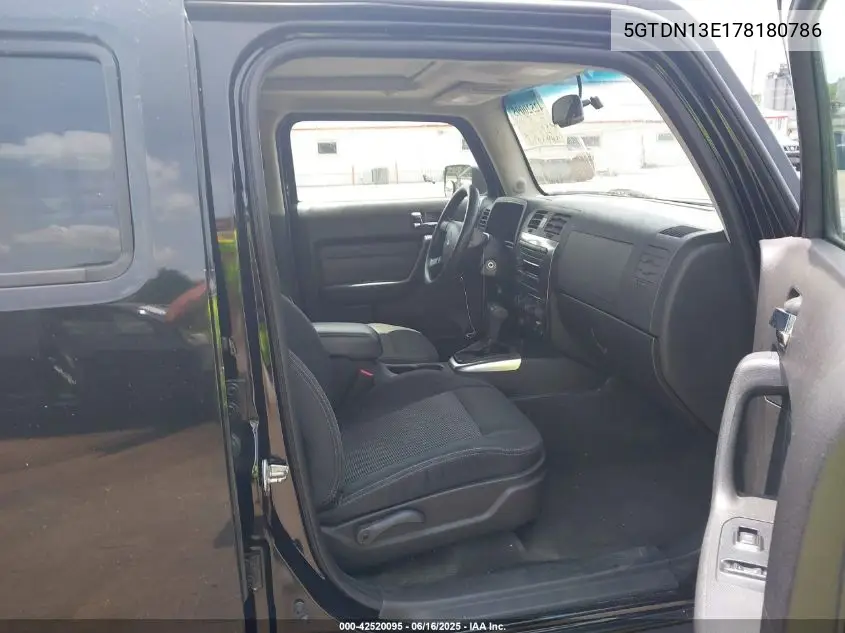 2007 Hummer H3 Suv VIN: 5GTDN13E178180786 Lot: 42520095