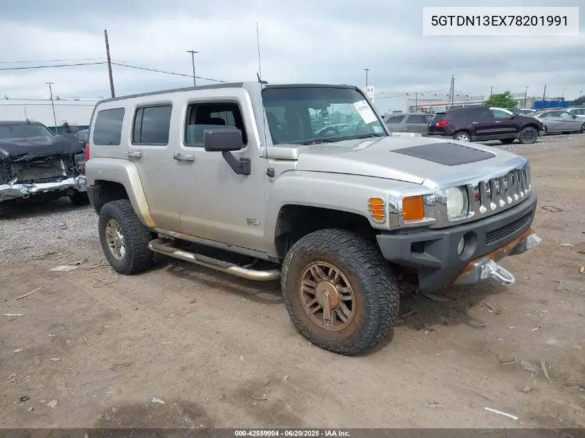 2007 Hummer H3 Suv VIN: 5GTDN13EX78201991 Lot: 42559904