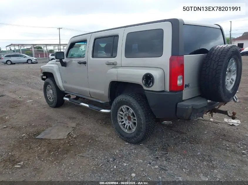 2007 Hummer H3 Suv VIN: 5GTDN13EX78201991 Lot: 42559904