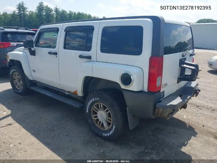 2007 Hummer H3 Suv VIN: 5GTDN13E278192395 Lot: 42567241