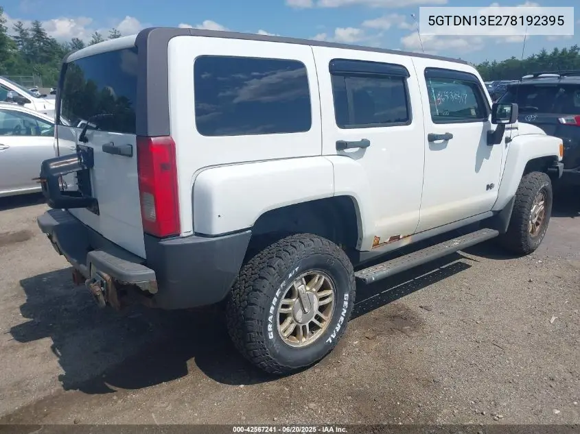 2007 Hummer H3 Suv VIN: 5GTDN13E278192395 Lot: 42567241