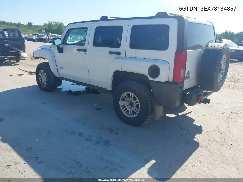 2007 Hummer H3 Suv VIN: 5GTDN13EX78134857 Lot: 42570643