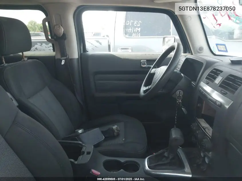 2007 Hummer H3 Suv VIN: 5GTDN13E878237050 Lot: 42599505