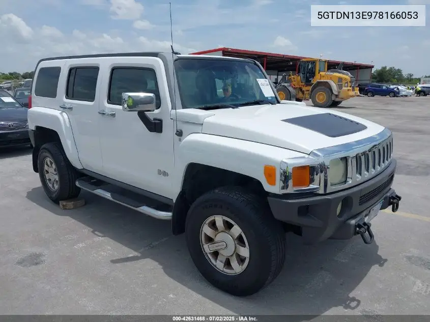 2007 Hummer H3 Suv VIN: 5GTDN13E978166053 Lot: 42631468
