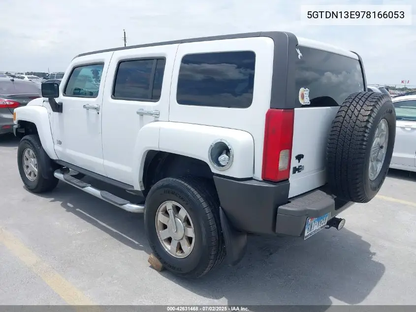 2007 Hummer H3 Suv VIN: 5GTDN13E978166053 Lot: 42631468