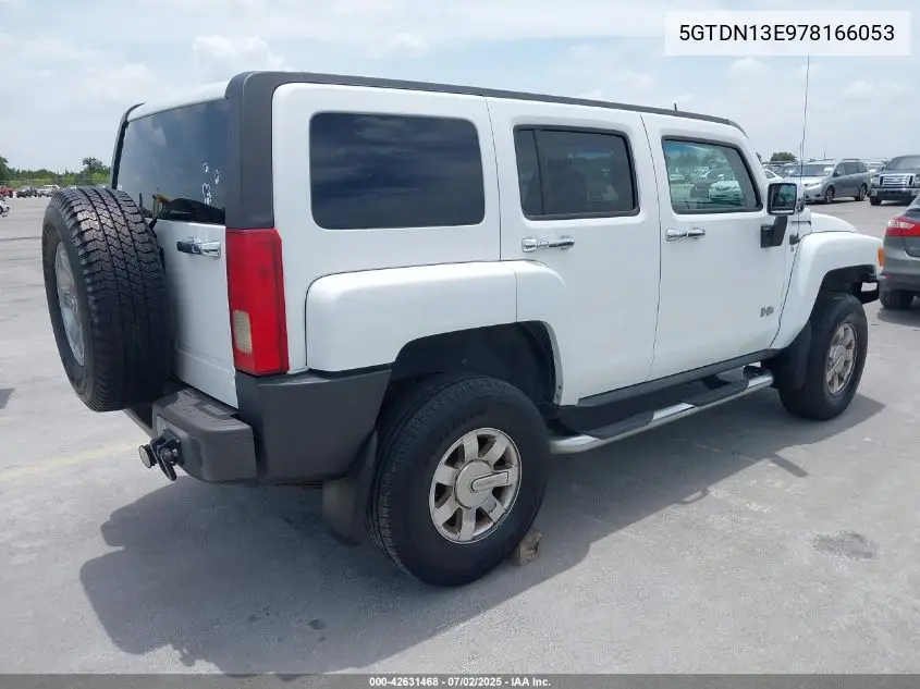 2007 Hummer H3 Suv VIN: 5GTDN13E978166053 Lot: 42631468