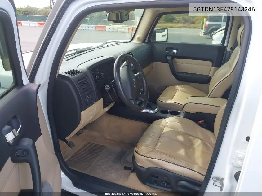 2007 Hummer H3 Suv VIN: 5GTDN13E478143246 Lot: 42644017
