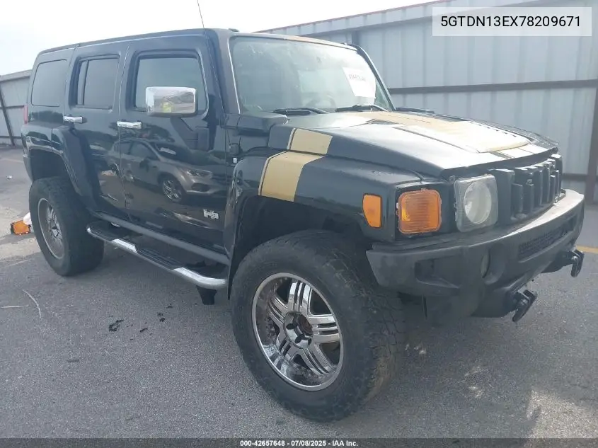 2007 Hummer H3 Suv VIN: 5GTDN13EX78209671 Lot: 42657648