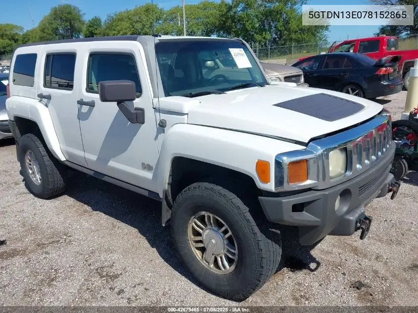 2007 Hummer H3 Suv VIN: 5GTDN13E078152865 Lot: 42679465