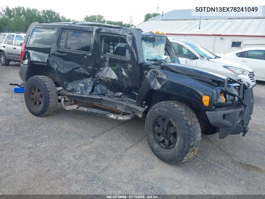 2007 Hummer H3 VIN: 5GTDN13EX78241049 Lot: 42729006