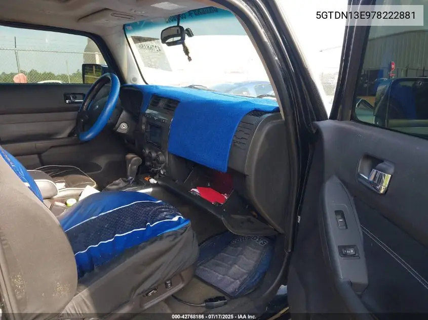 2007 Hummer H3 Suv VIN: 5GTDN13E978222881 Lot: 42768186