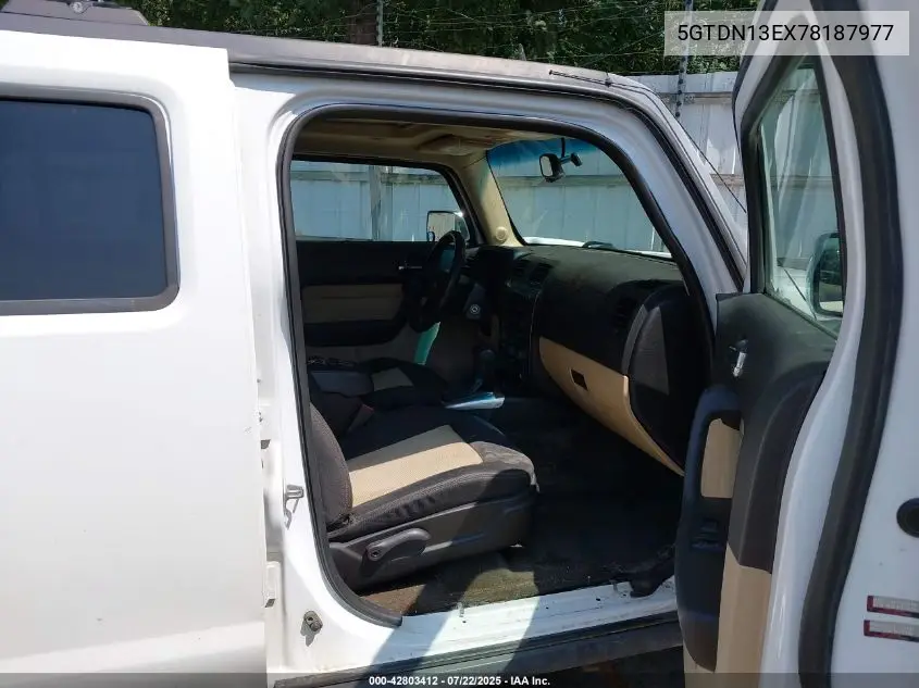 2007 Hummer H3 Suv VIN: 5GTDN13EX78187977 Lot: 42803412