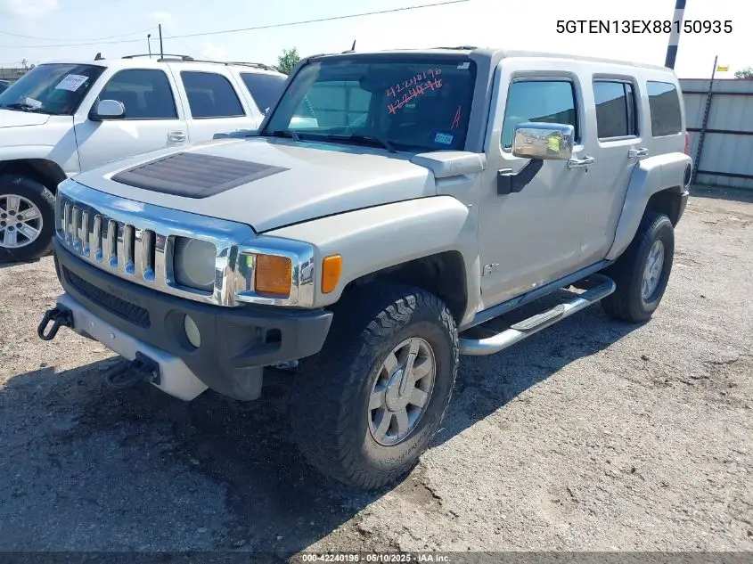 2008 Hummer H3 Suv VIN: 5GTEN13EX88150935 Lot: 42240196