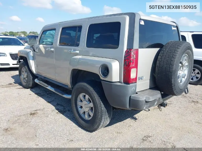 2008 Hummer H3 Suv VIN: 5GTEN13EX88150935 Lot: 42240196