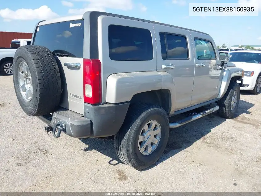 2008 Hummer H3 Suv VIN: 5GTEN13EX88150935 Lot: 42240196