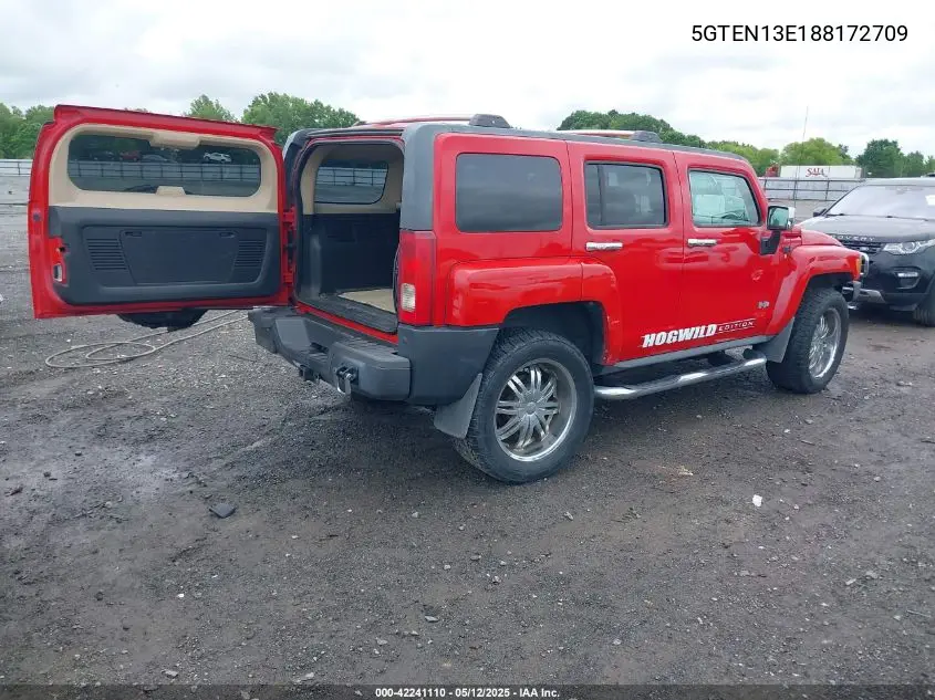 2008 Hummer H3 Suv VIN: 5GTEN13E188172709 Lot: 42241110